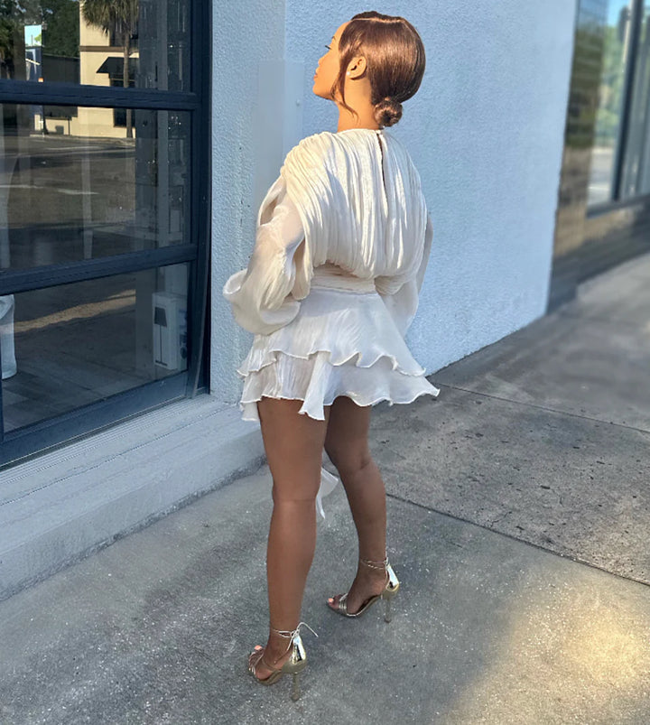 Meow and Barks Cream Birthday Dress