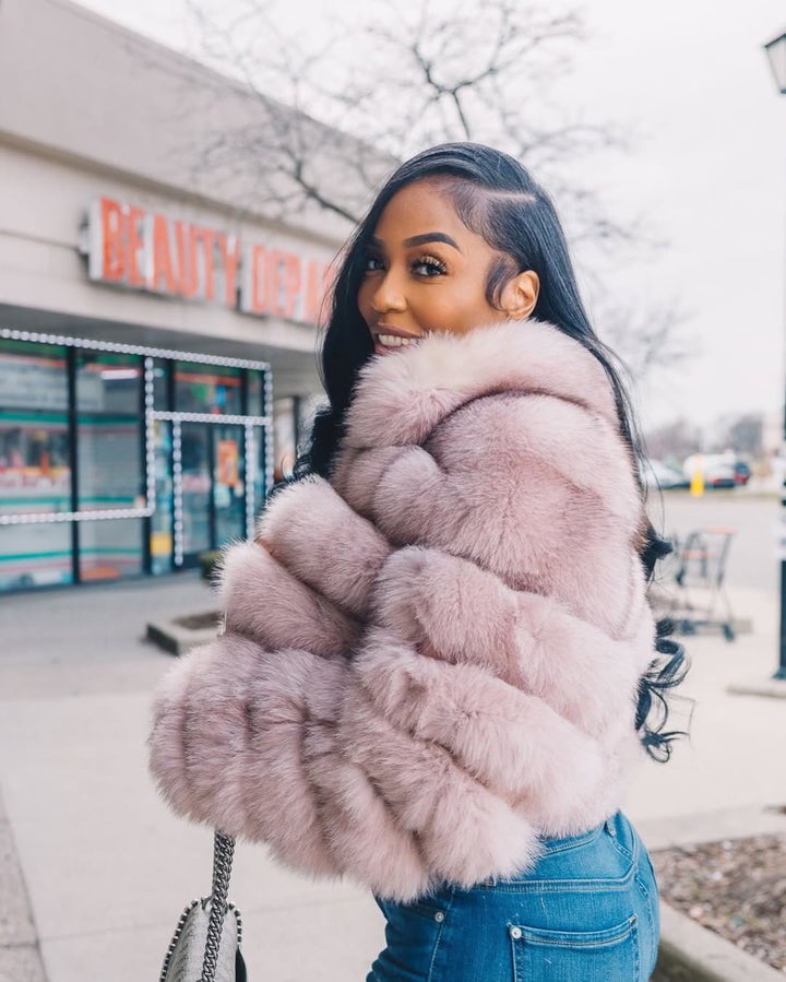 FGM Bespoke Pink Kiki Cropped Coat