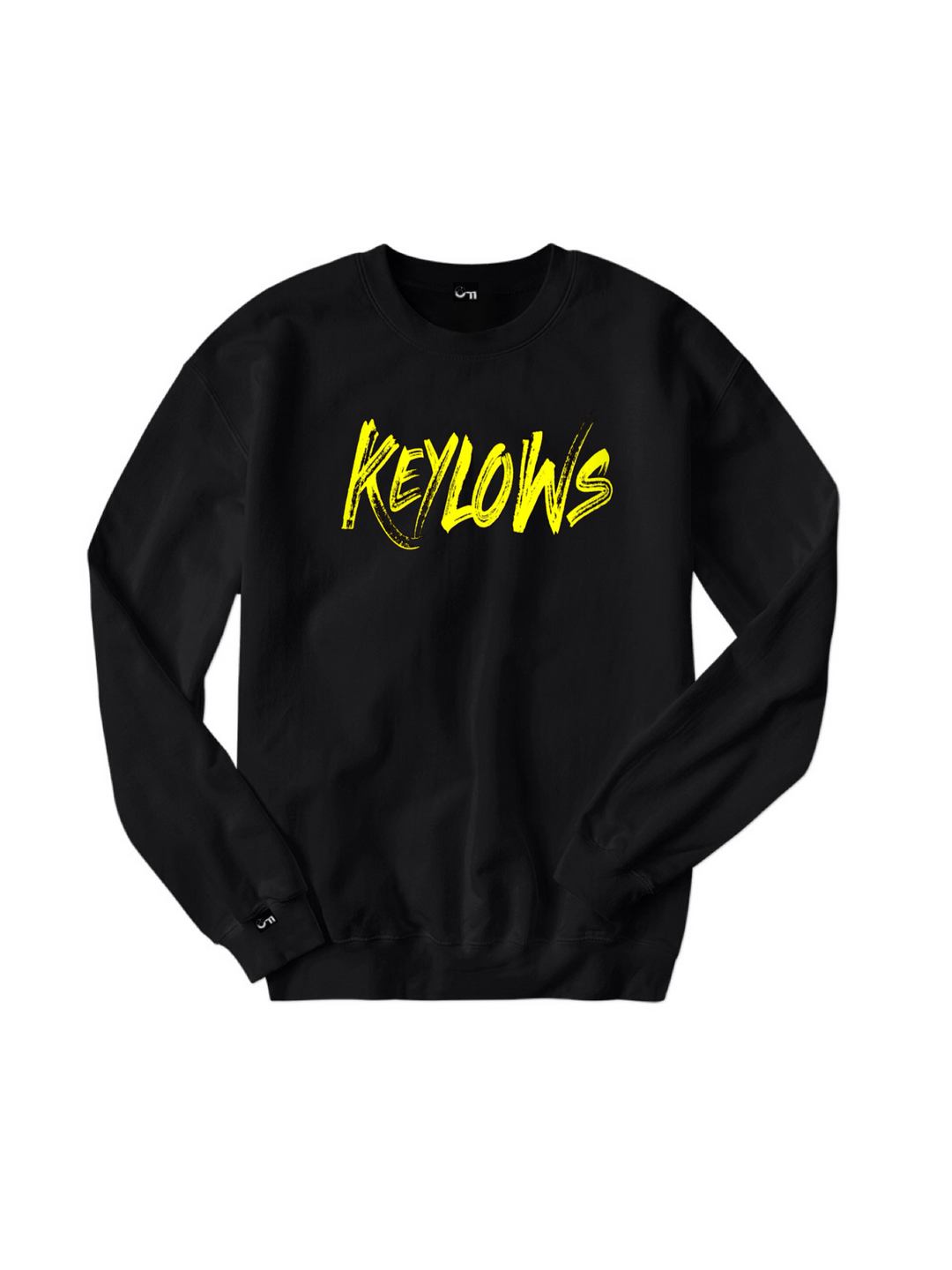 Yellow Keylows painted on Black Sweatshirt