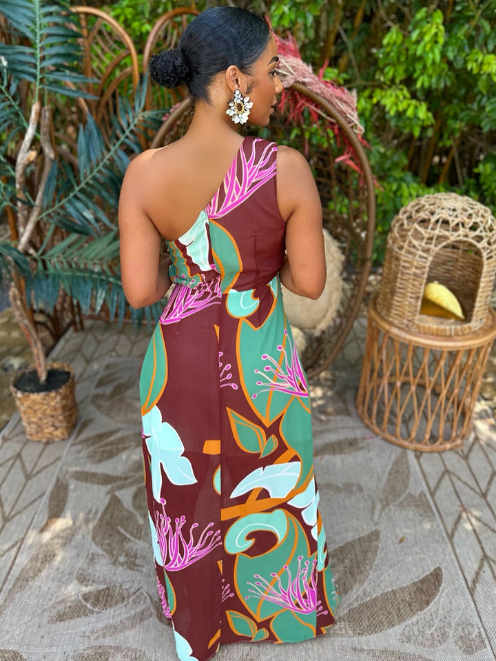 Meow and Barks Tropic Heat Slit Dress