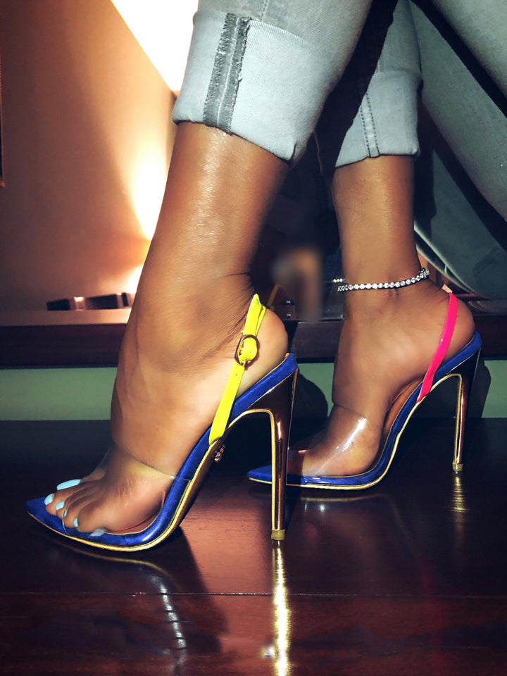 SybG Co The Perfect Match PVC Multicolor Heels