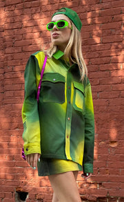 BruceGlen Green Acid Gradient Unisex Jacket