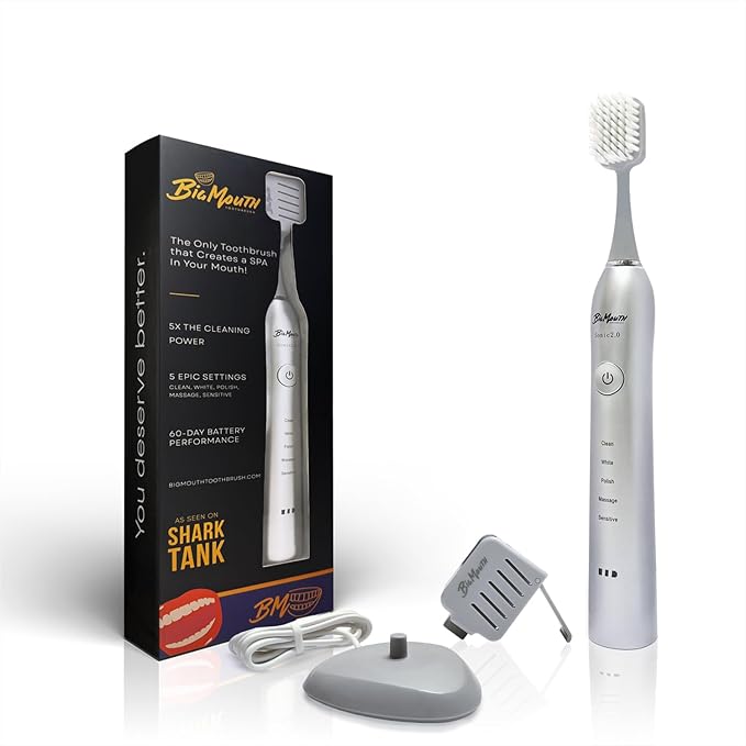 Big Mouth Sonic Toothbrush 2.0 (Platinum Edition) – Fashion Bomb