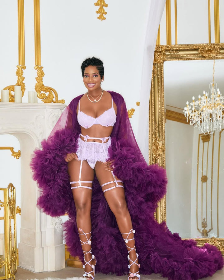 Oyemwen Purple Tulle Robe (As Worn by Shamea)