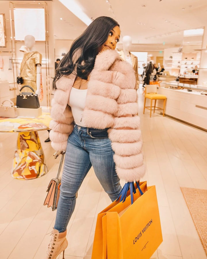 FGM Bespoke Pink Kiki Cropped Coat