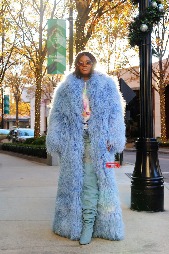 FGM Bespoke Full length Floor Sweeping Fluffy Mongolian Coat (Multiple Colors Available)
