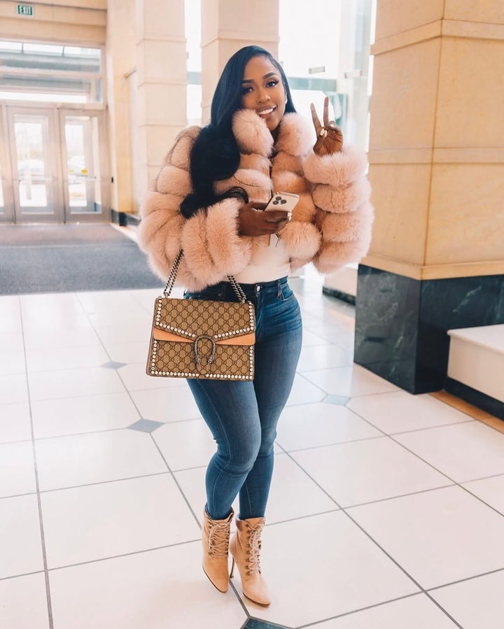 FGM Bespoke Pink Kiki Cropped Coat