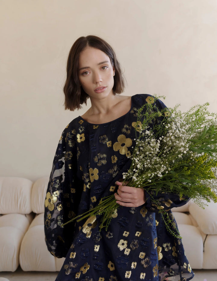 Arianne Elmy Midnight Blue Organza Good Luck Dress