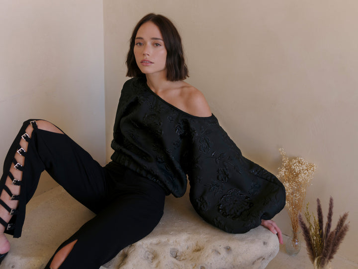 Arianne Elmy Black Good Luck Top