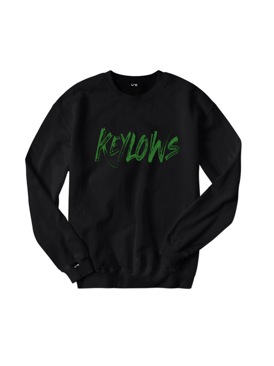 Green Keylows painted on Black Sweatshirt
