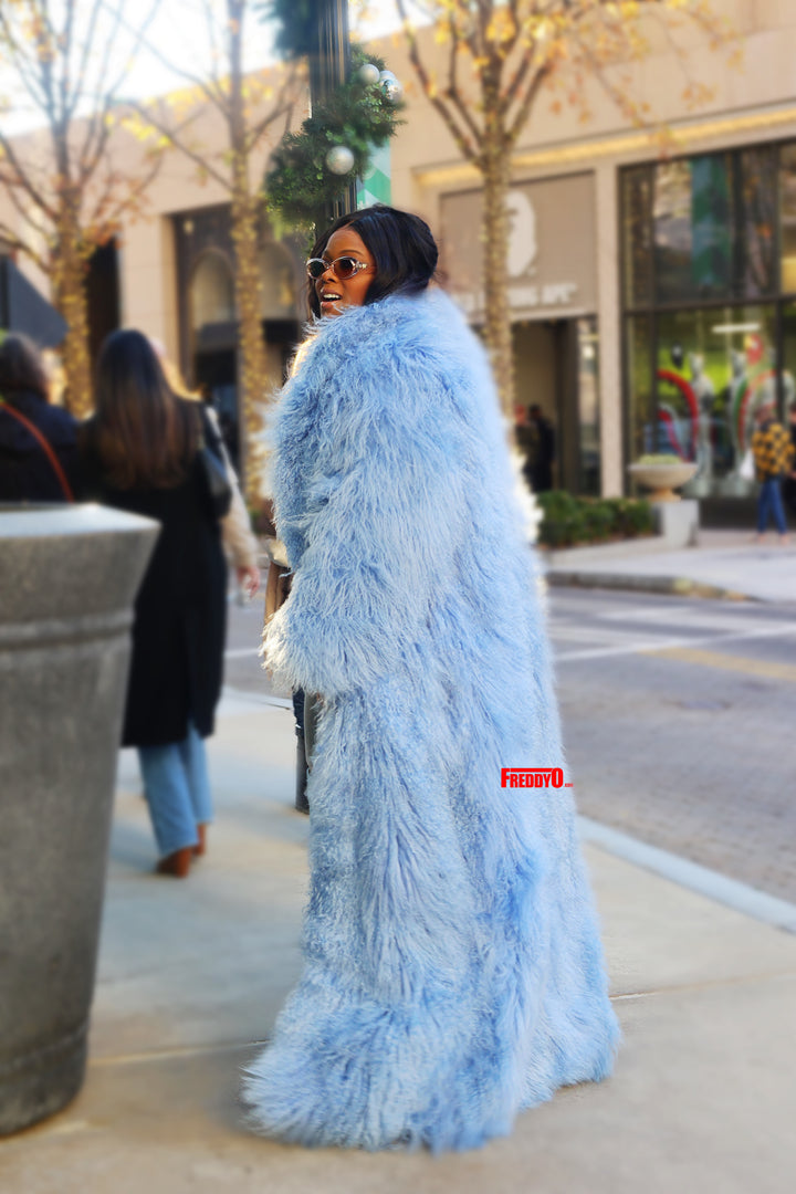 FGM Bespoke Full length Floor Sweeping Fluffy Mongolian Coat (Multiple Colors Available)