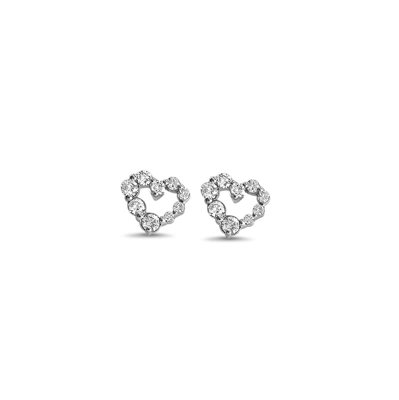 Sweetheart Diamond Heart Studs