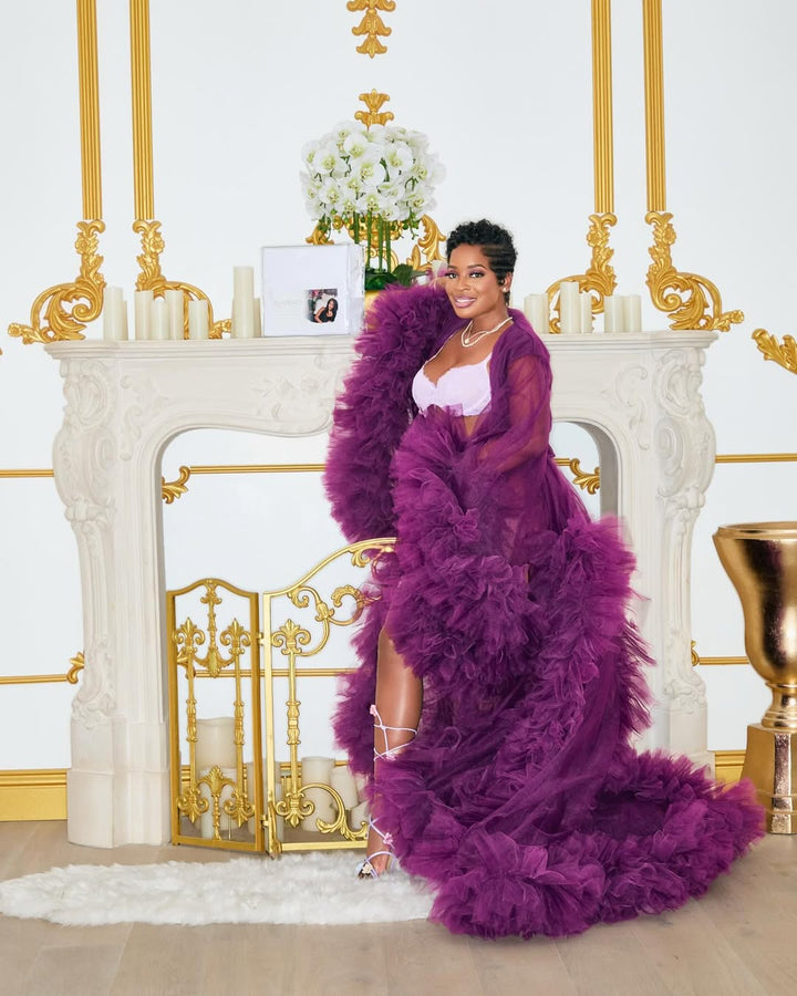 Oyemwen Purple Tulle Robe (As Worn by Shamea)