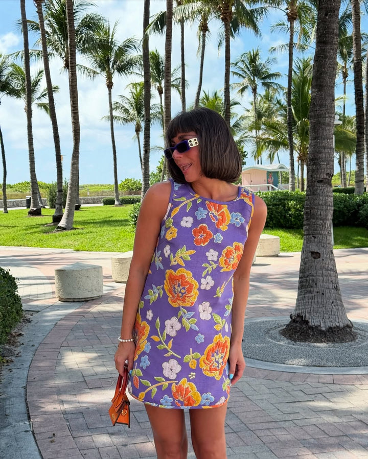 Arianne Elmy PURPLE JACQUARD SWING DRESS