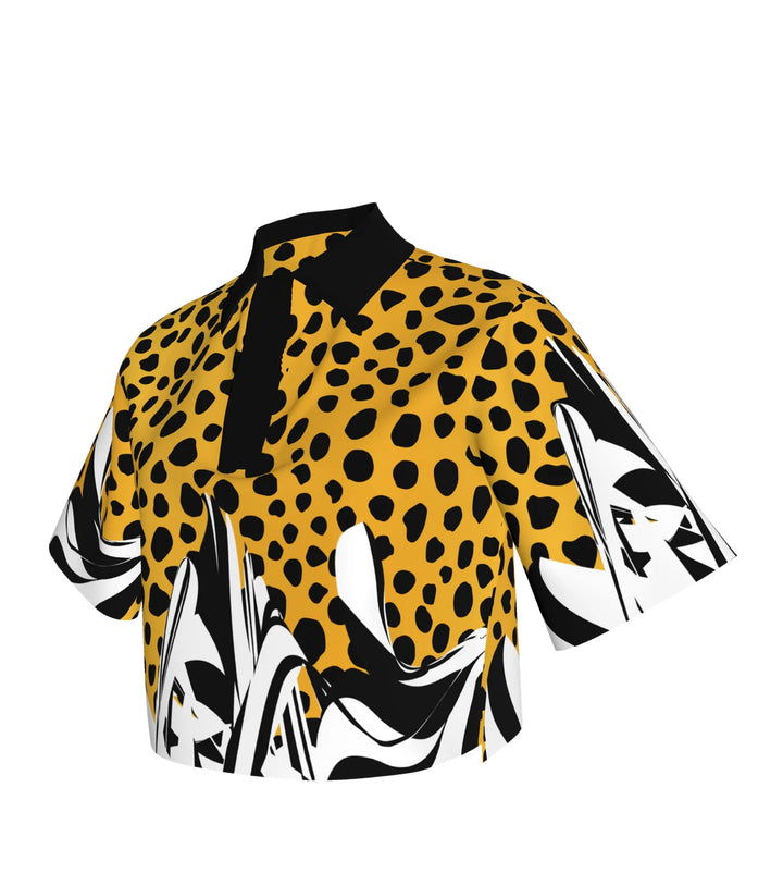 BruceGlen Cheetah Scramble Rugby Polo (As Worn by Tabitha Brown)