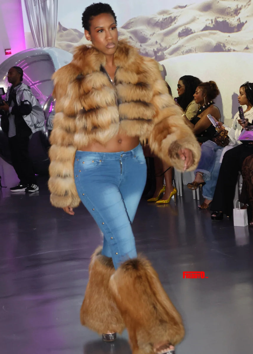 FGM Bespoke Brown Kiki Cropped Coat