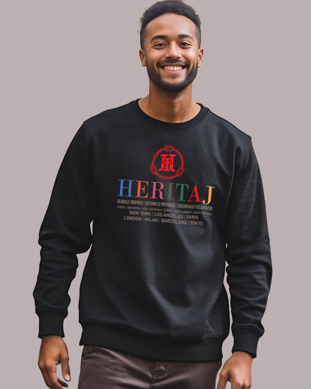 HERITAJ GLOBAL Unisex Premium Crewneck Sweatshirt