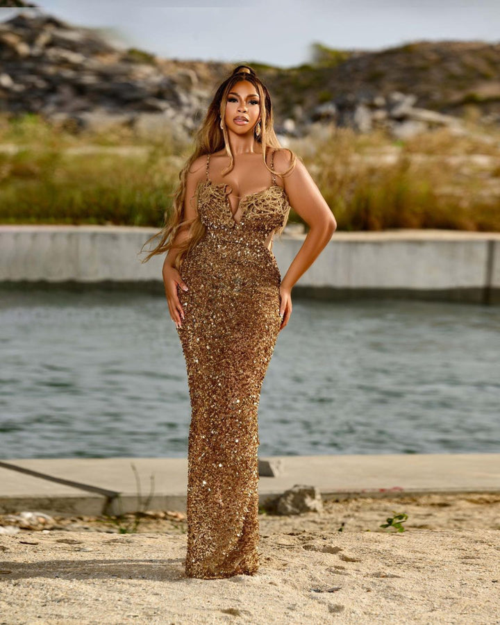 Matopeda Atelier Sophia Crystal Embellished Dress