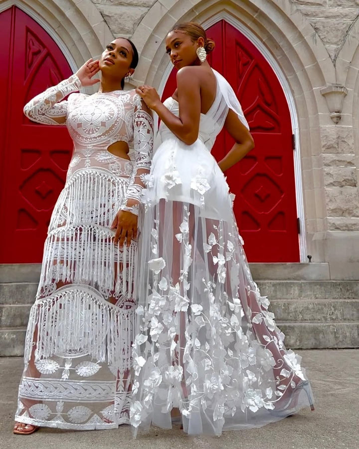 Meow and Barks Lovey Dovey White Romper