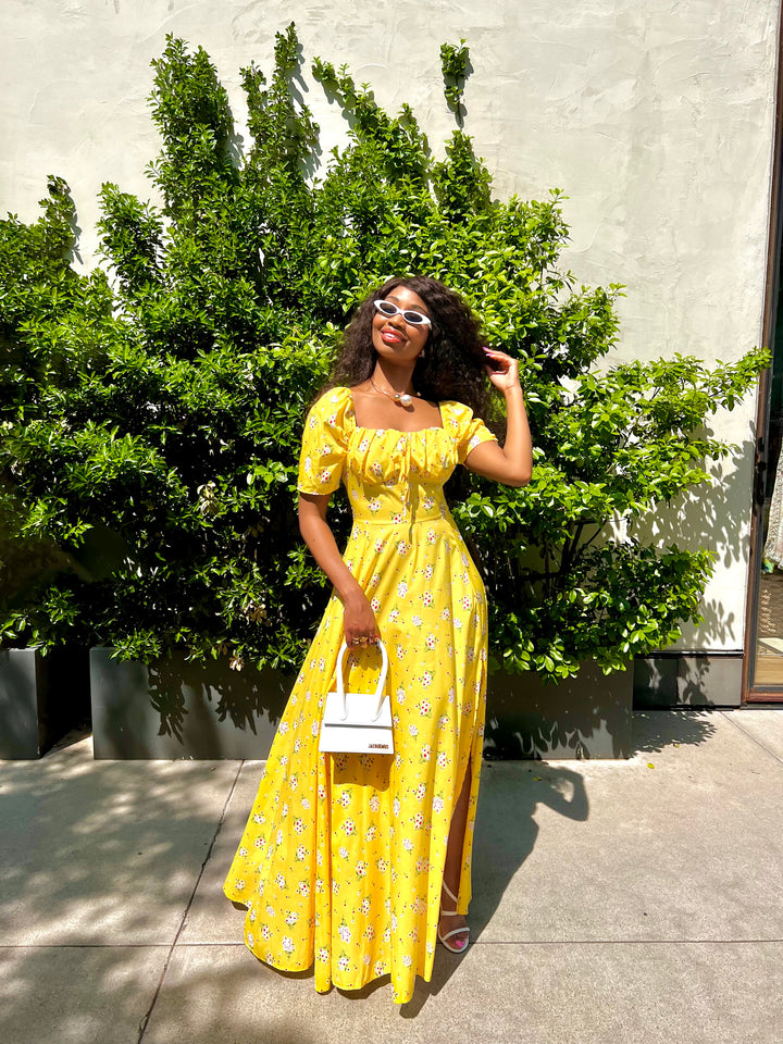 Madam Mystique Charlotte Yellow Maxi Dress