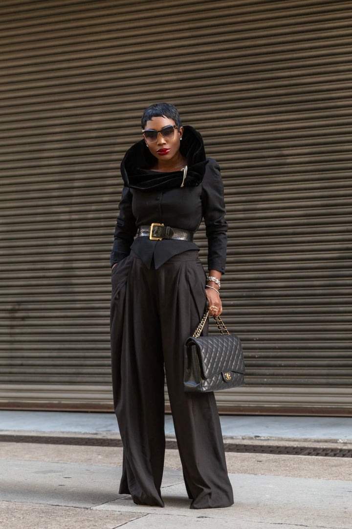 Madam Mystique Isa Black High Waist Palazzo Pants
