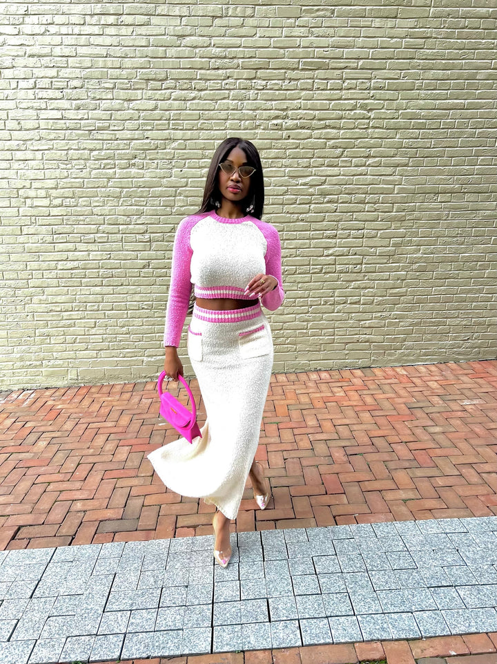 Madam Mystique Beverly Set (Pink & Ivory)