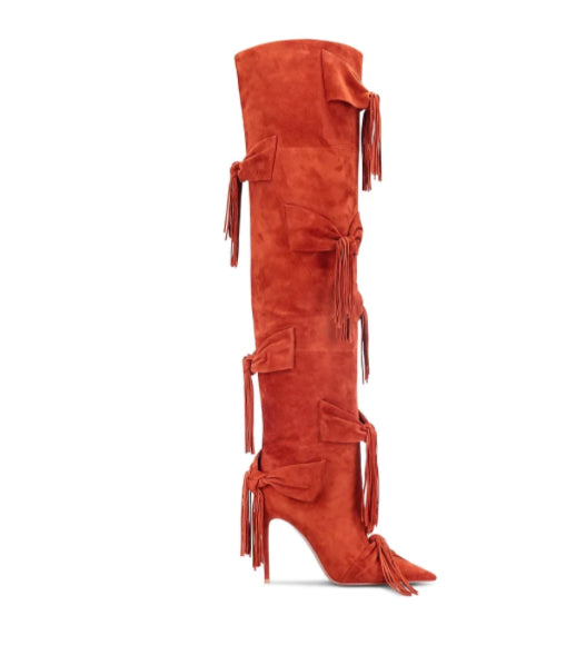 Voyette Lee Jay’La Fringe Boot in Rust