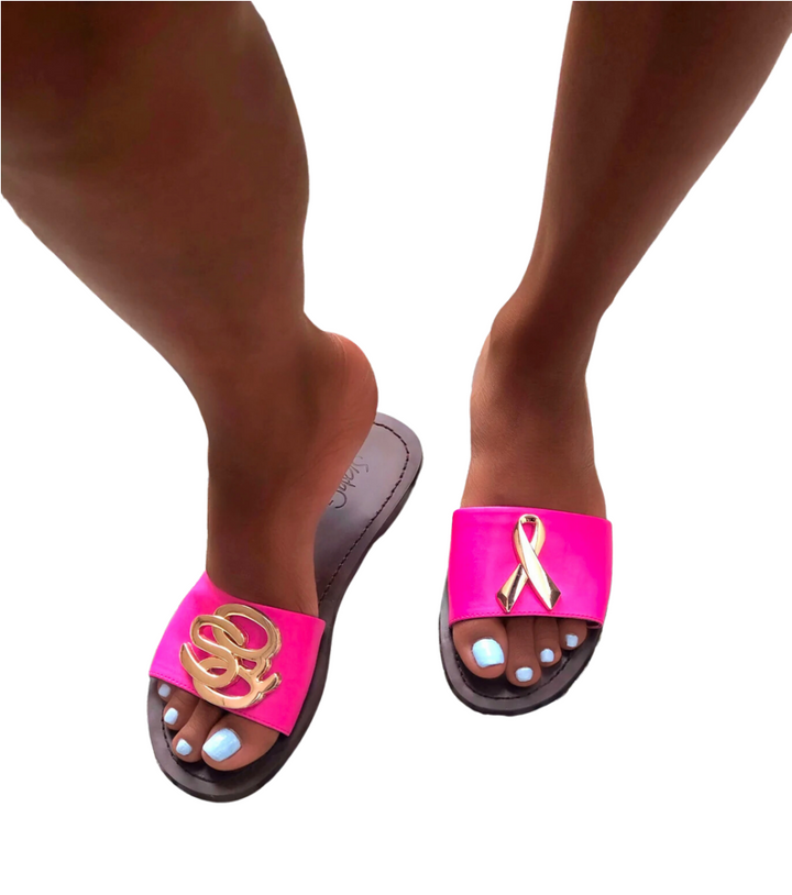 SybG Co Awareness Flat Sandals in Pink