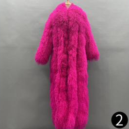FGM Bespoke Full length Floor Sweeping Fluffy Mongolian Coat (Multiple Colors Available)