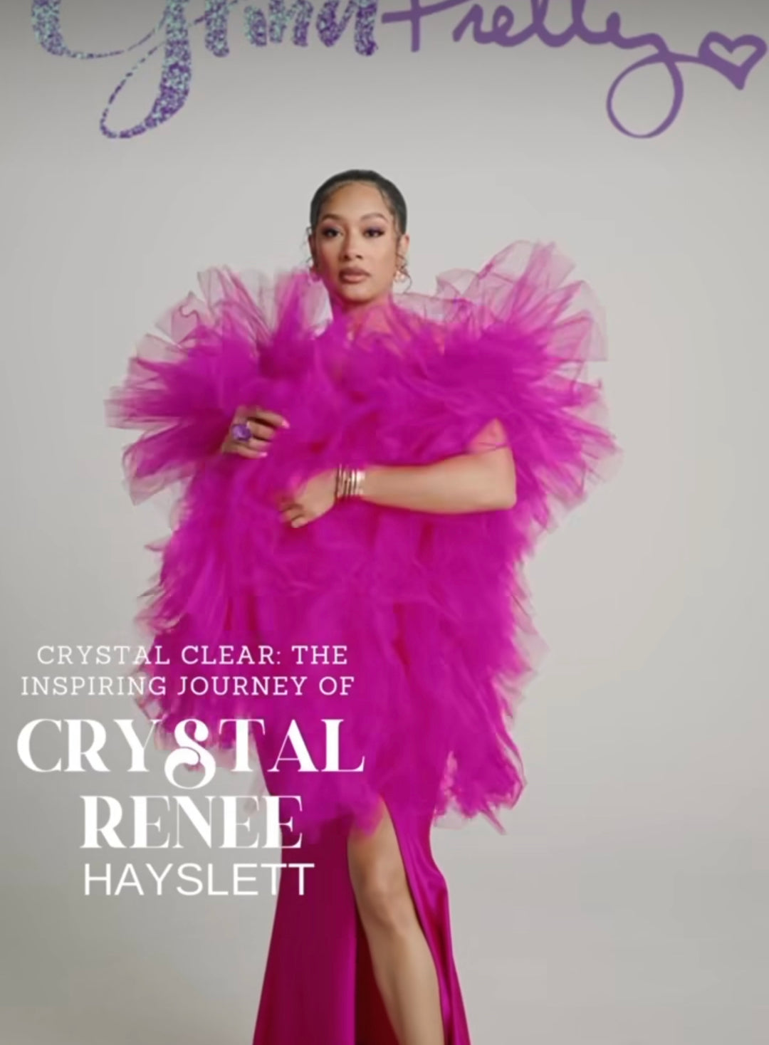 Oyemwen Hot Pink Tulle Custom Jacket (As worn by Crystal Renee Hayslett)