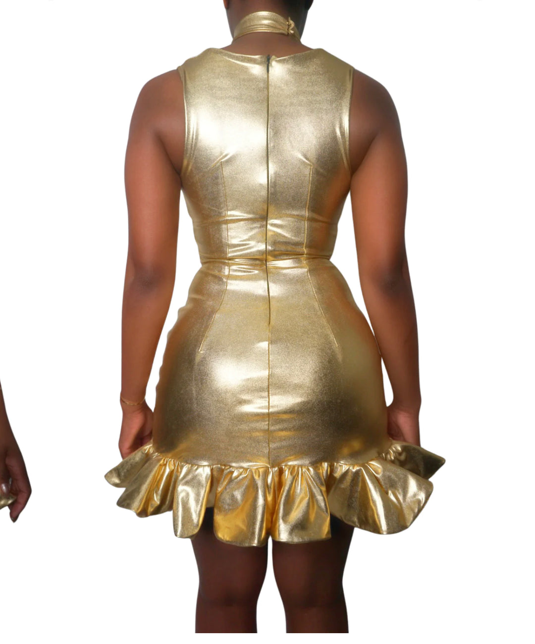 Allure Novembre Gold Lori Mini Dress with Choker