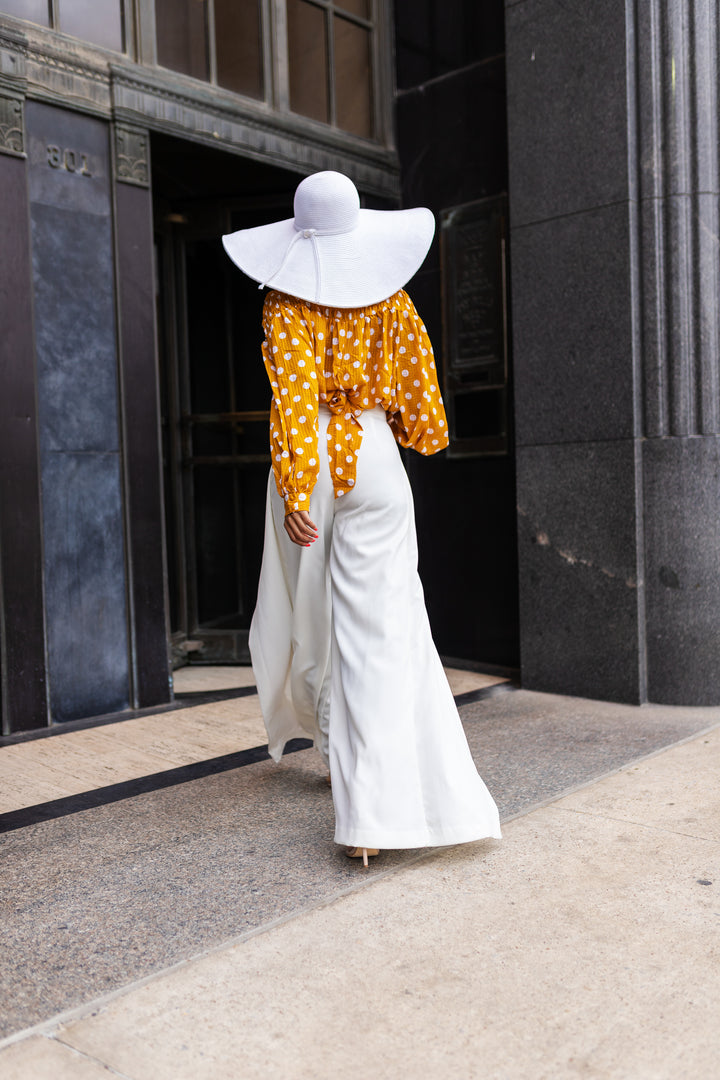 Madam Mystique Audrey Black Draped Palazzo Pants