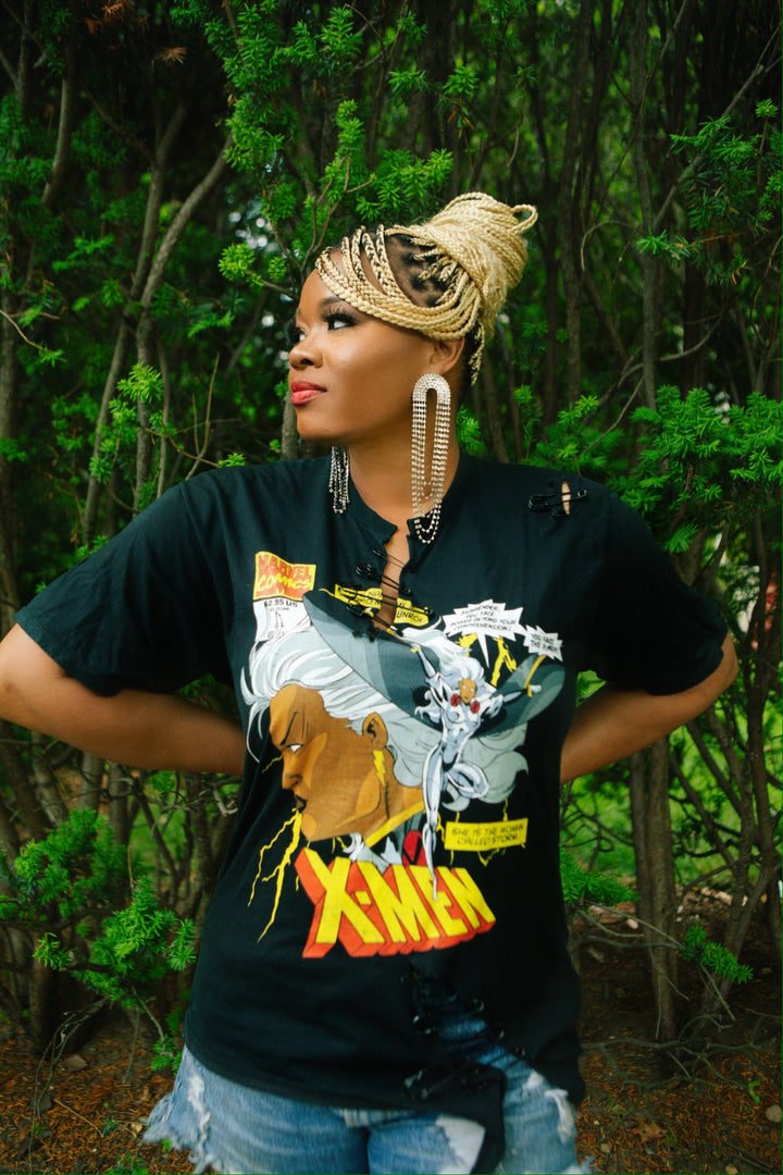 Storm Pinned Up T-Shirt in Black