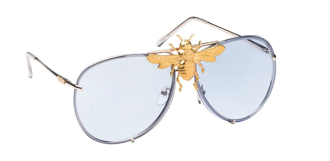 Nroda I'll Be Rich Forever Bee Aviator Sunglasses as Worn by Rick Ross and Snoop Dogg
