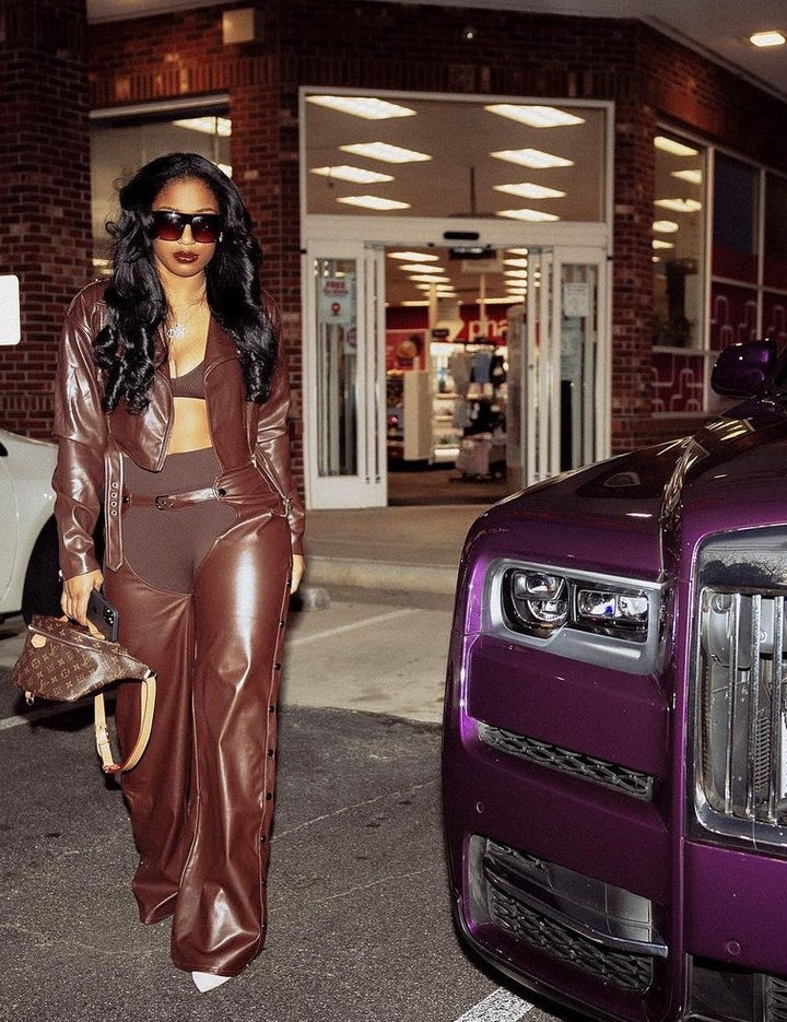 Oyemwen Vegan Leather Brown Chaps