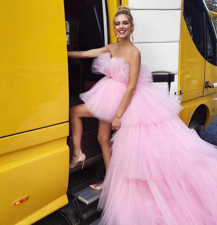 Oyemwen Tiered High Low Tulle Maxi Tutu Dress (Custom Colors)