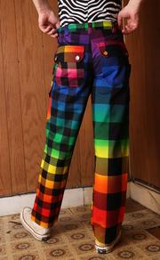 BruceGlen Rainbow Gingham Cargo Pant (Unisex)