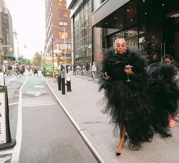 Oyemwen Black Tulle Tutu Maxi Dress As Worn by Flyy Tatted Sky
