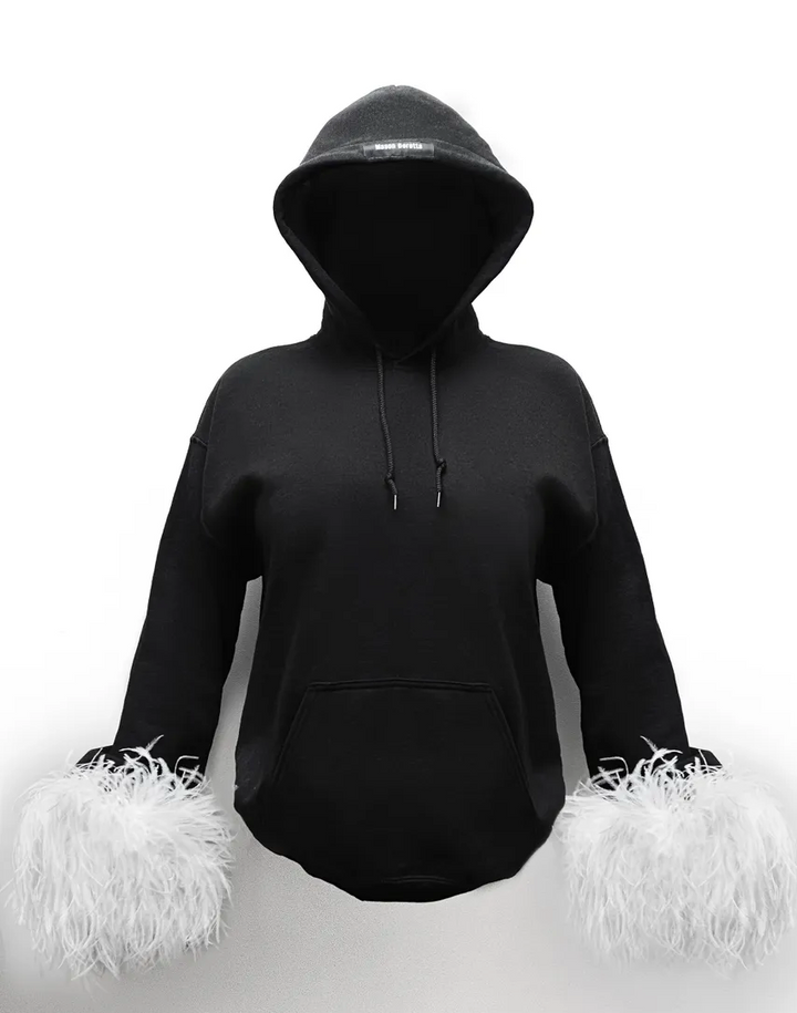 Faithful Black Hoodie with White
