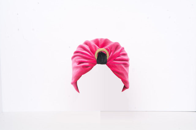 Pink Velour Turban