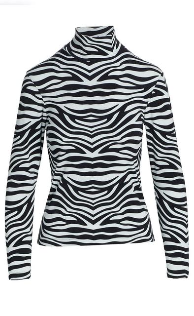 BruceGlen Zebra Print Turtleneck
