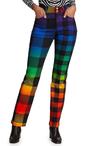 BruceGlen Rainbow Gingham Flare Jean