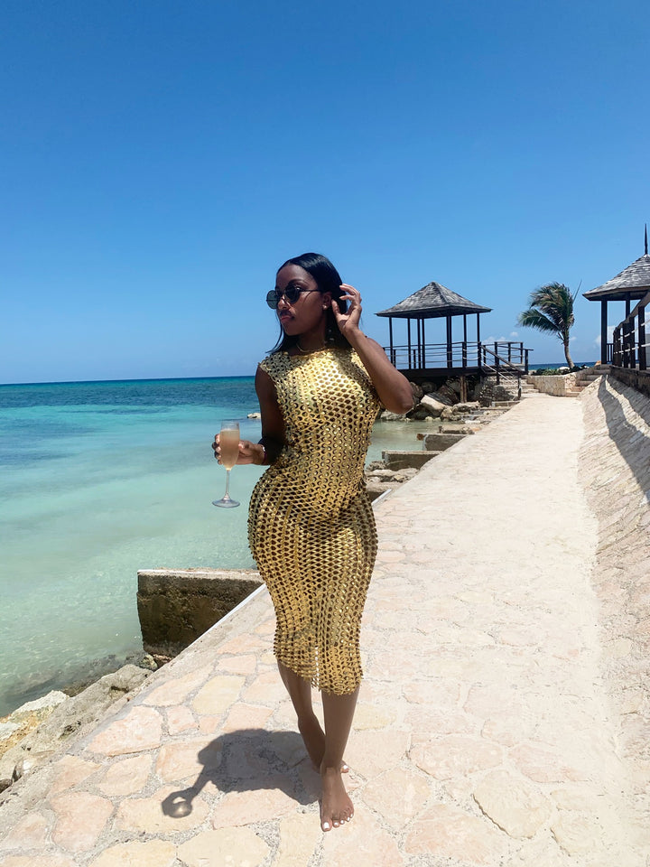 Allure Novembre 24 Karat GoldRush Net Cover Up