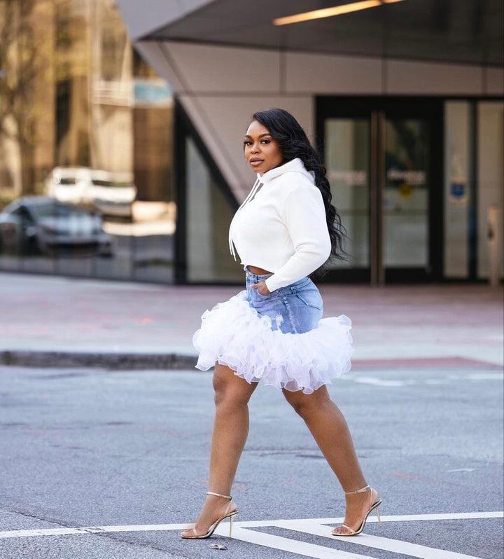 Oyemwen Business in front, Party in the back Denim and Hoodie set