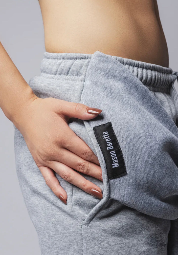 Signature Gray Tie Waist Sweatpants