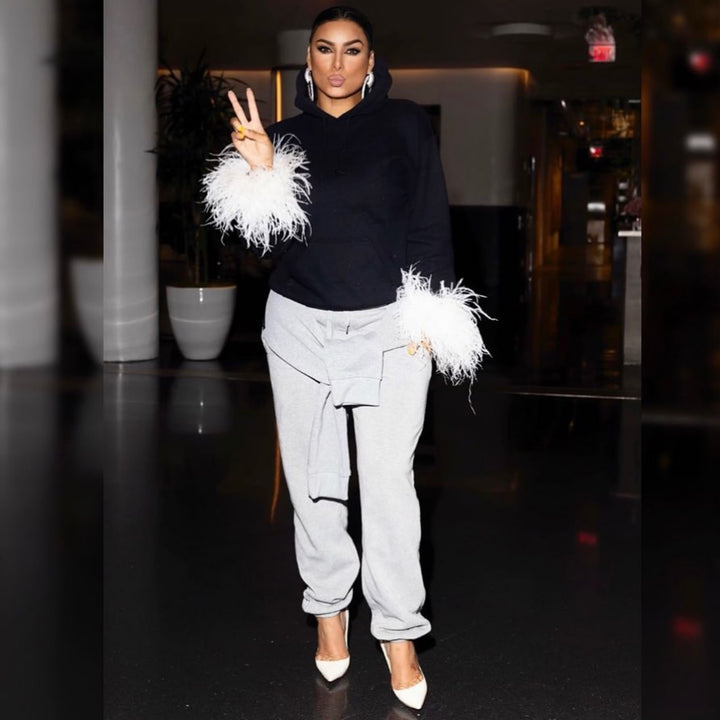 Signature Gray Tie Waist Sweatpants
