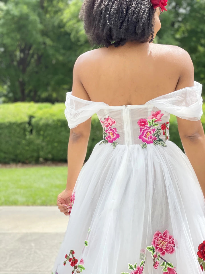 Oyemwen Custom Rose Embroidered Dress