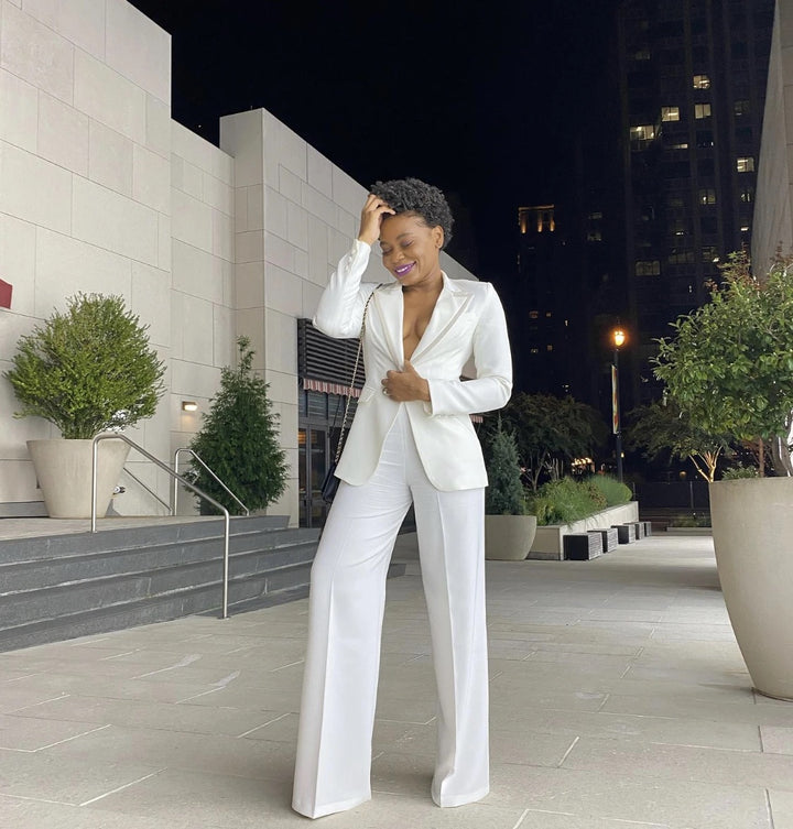 Oyemwen White Tuxedo Suit
