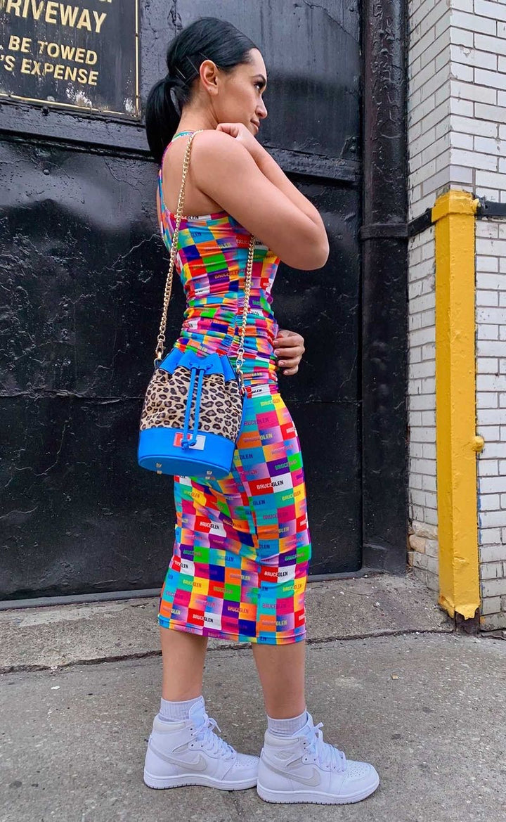 BruceGlen Happy Multicolor Racer Back Dress