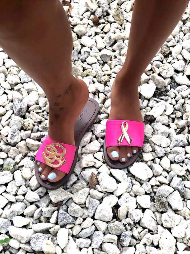 SybG Co Awareness Flat Sandals in Pink